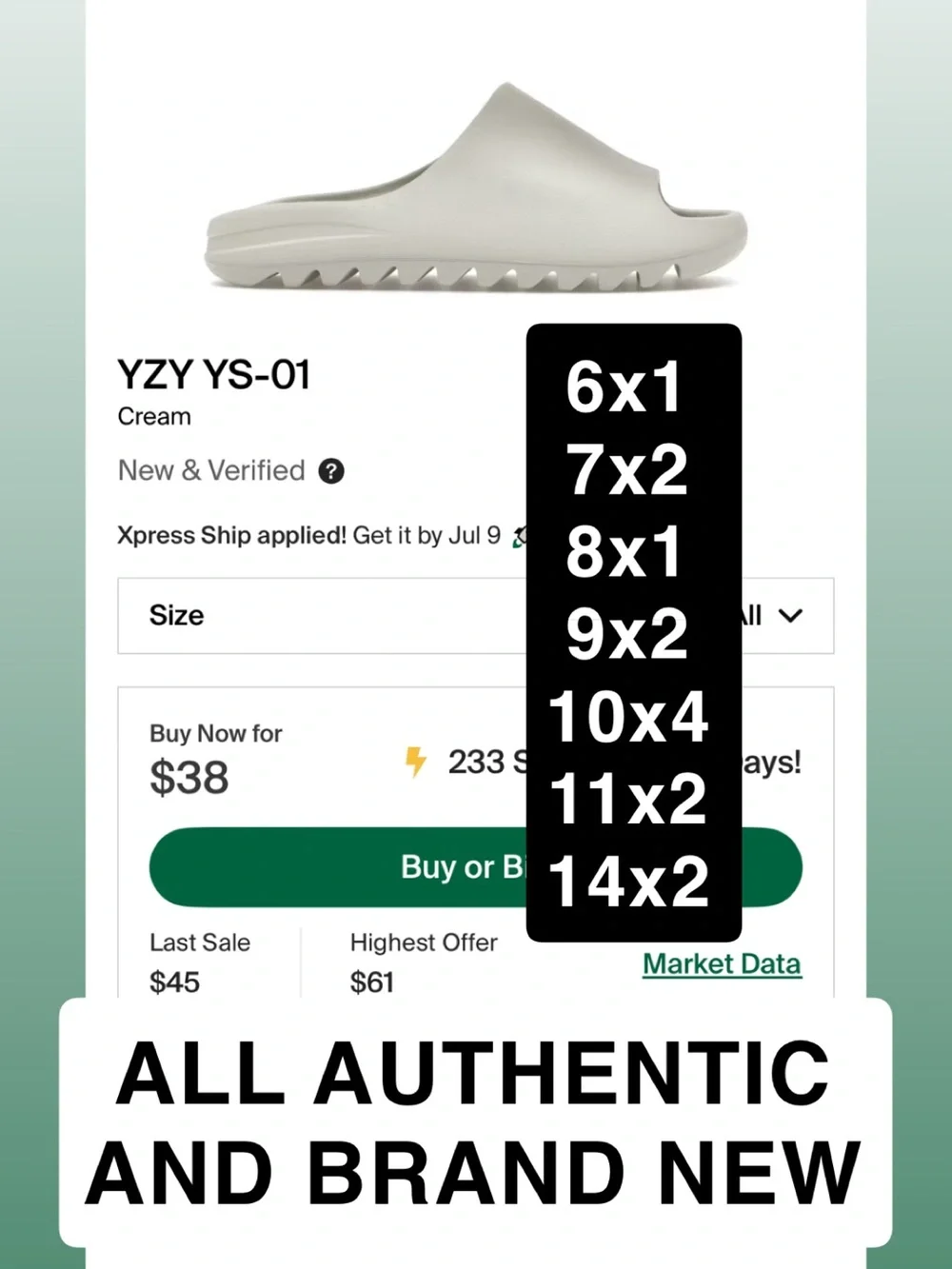 Yeezy YS-01 Slide in Cream